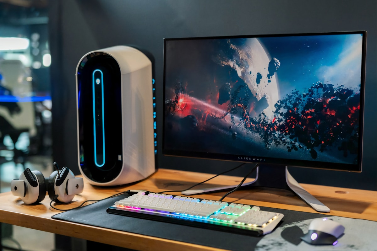 Modern 4K monitor on a minimalist desk for work and productivity